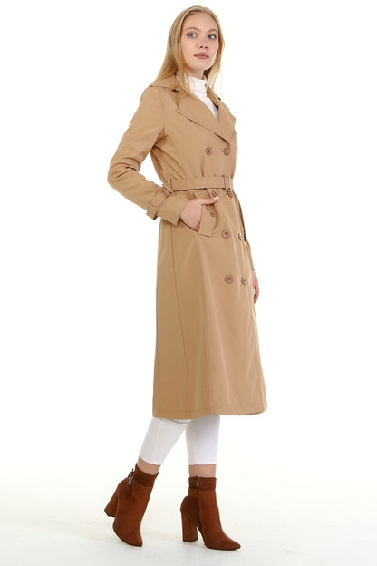 Trenchcoat mit Gürtel und Doppelreihe