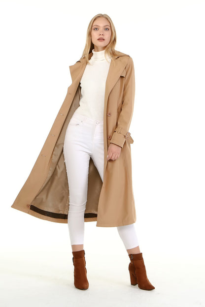 Trenchcoat mit Gürtel und Doppelreihe