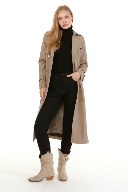 Trenchcoat mit Gürtel und Doppelreihe