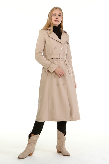 Trenchcoat mit Gürtel und Doppelreihe