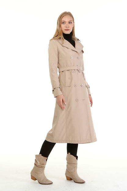 Trenchcoat mit Gürtel und Doppelreihe